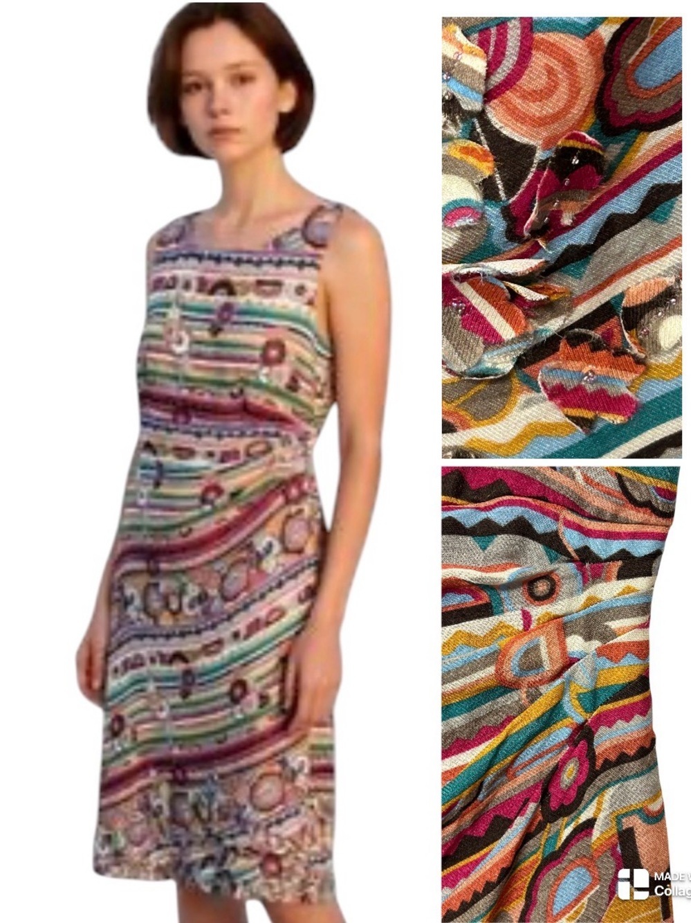Kay Unger wool and silk sheath dress